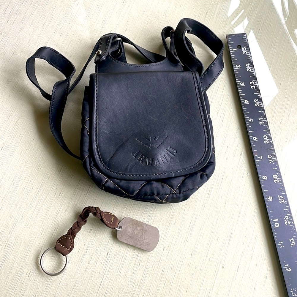 Cute Armani exchange quilted & leather crossbody bag - Picture 1 of 5